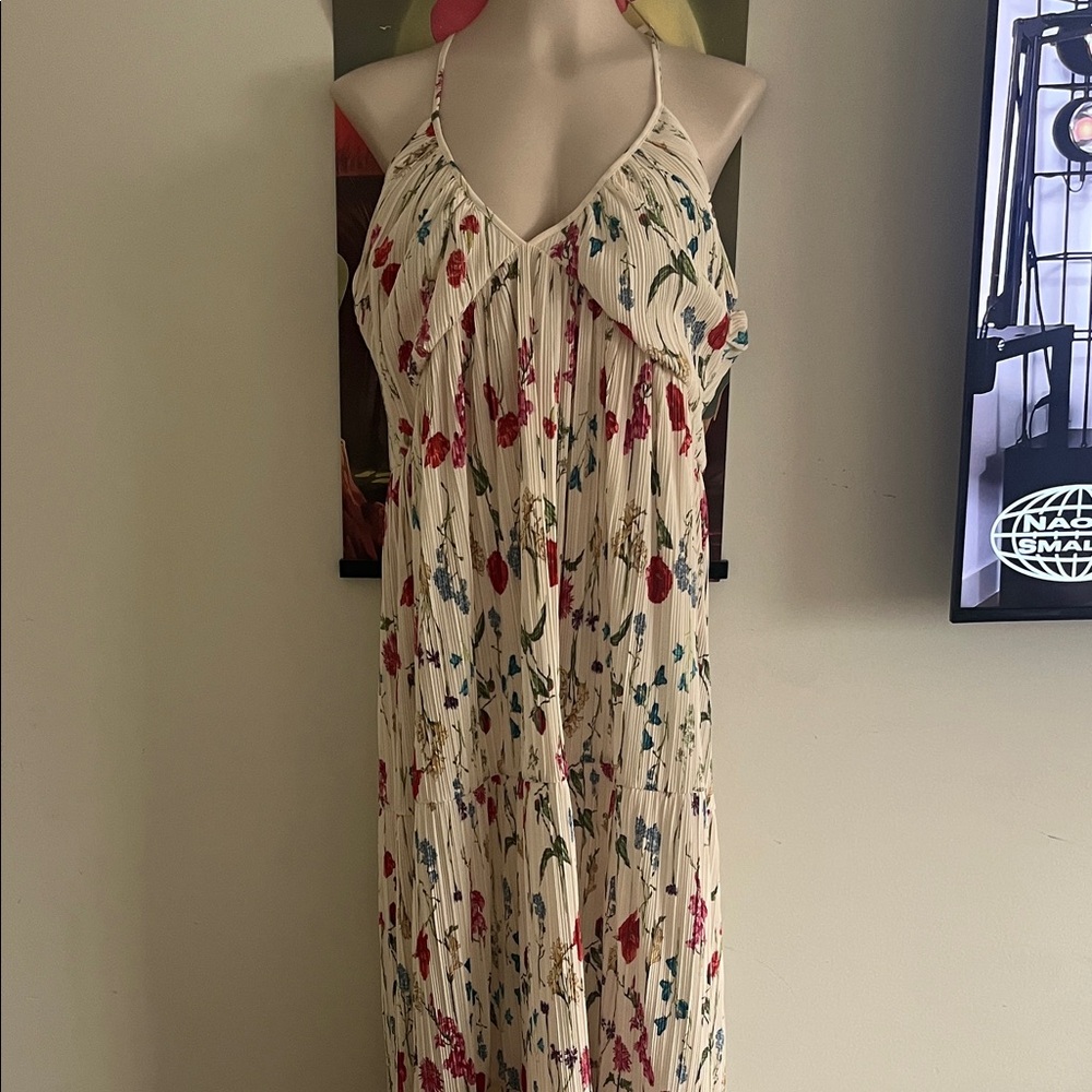 H&M Floral Halter Maxi Dress in (XL) Extra Large